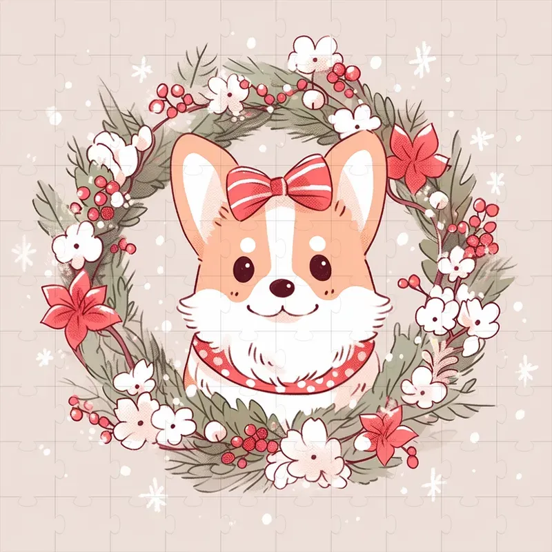 Kawaii Christmas Animal Decorative Logos