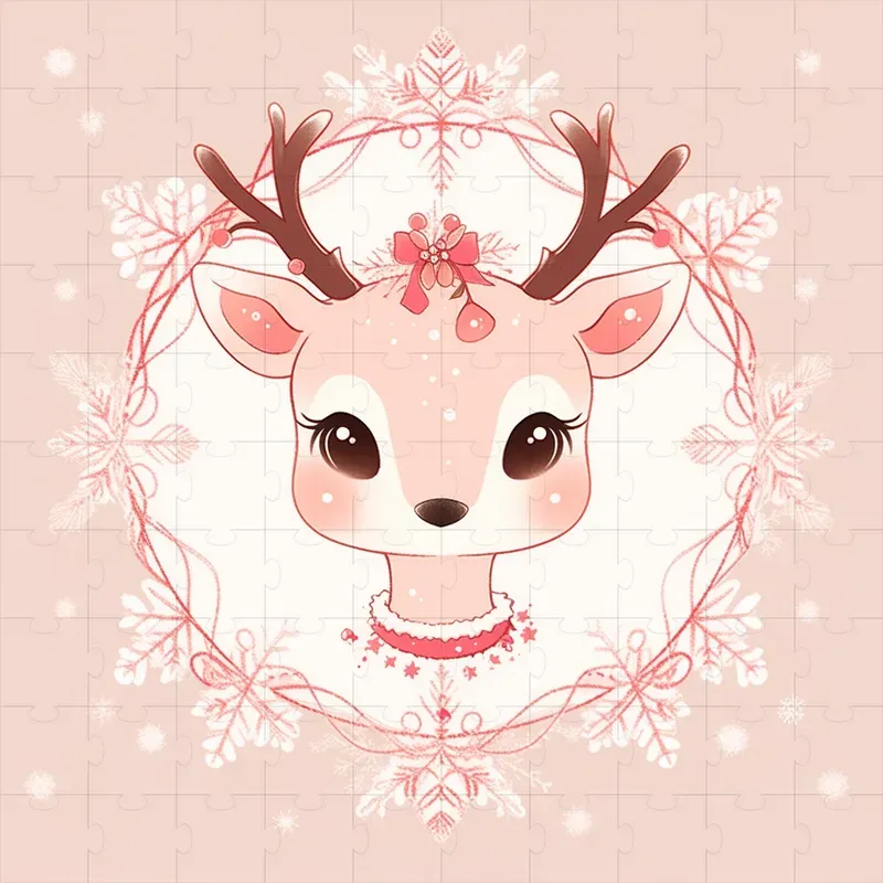 Kawaii Christmas Animal Decorative Logos