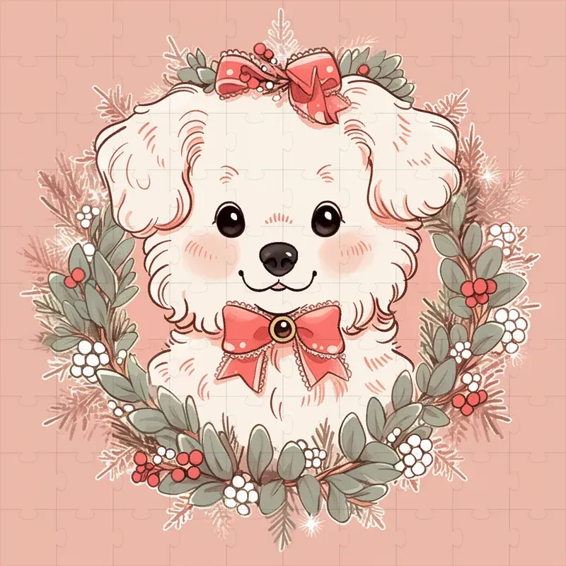 Kawaii Christmas Animal Decorative Logos