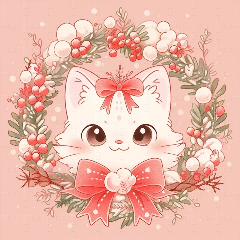 Kawaii Christmas Animal Decorative Logos