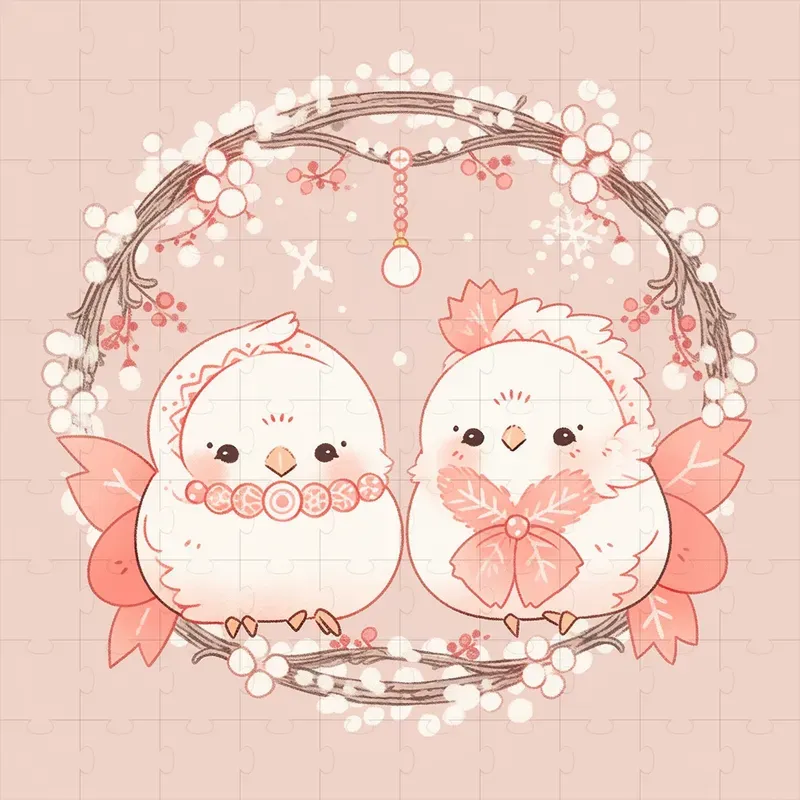 Kawaii Christmas Animal Decorative Logos