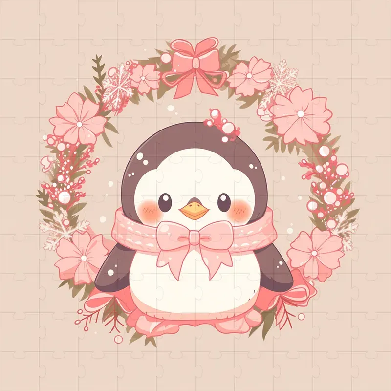 Kawaii Christmas Animal Decorative Logos