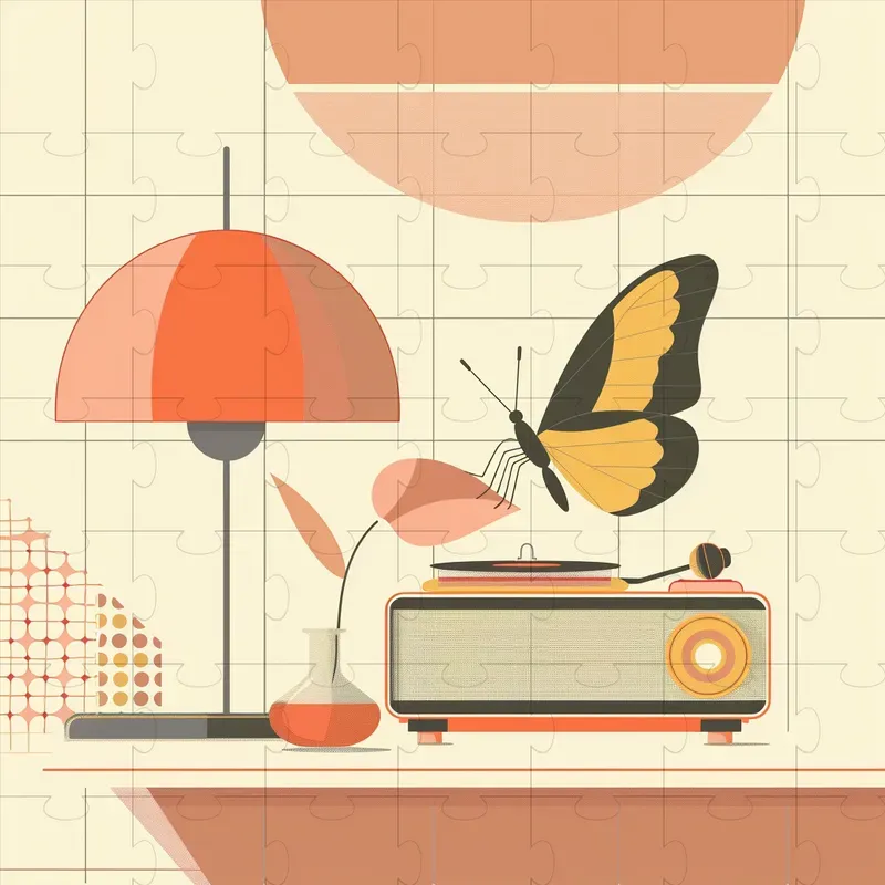 Mid Century Modern Graphic Pets Art