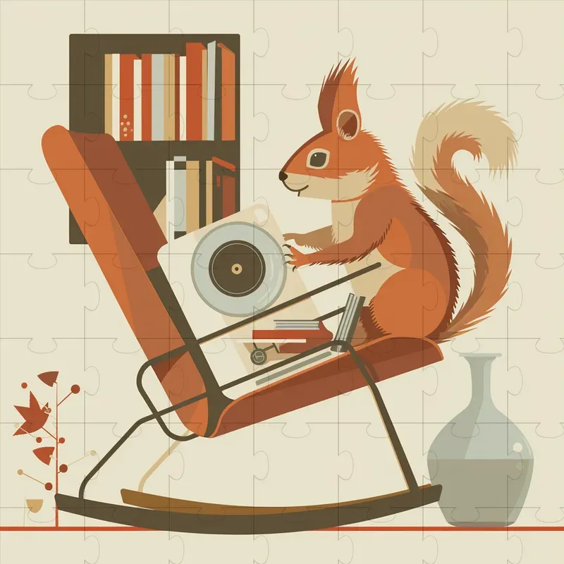 Mid Century Modern Graphic Pets Art