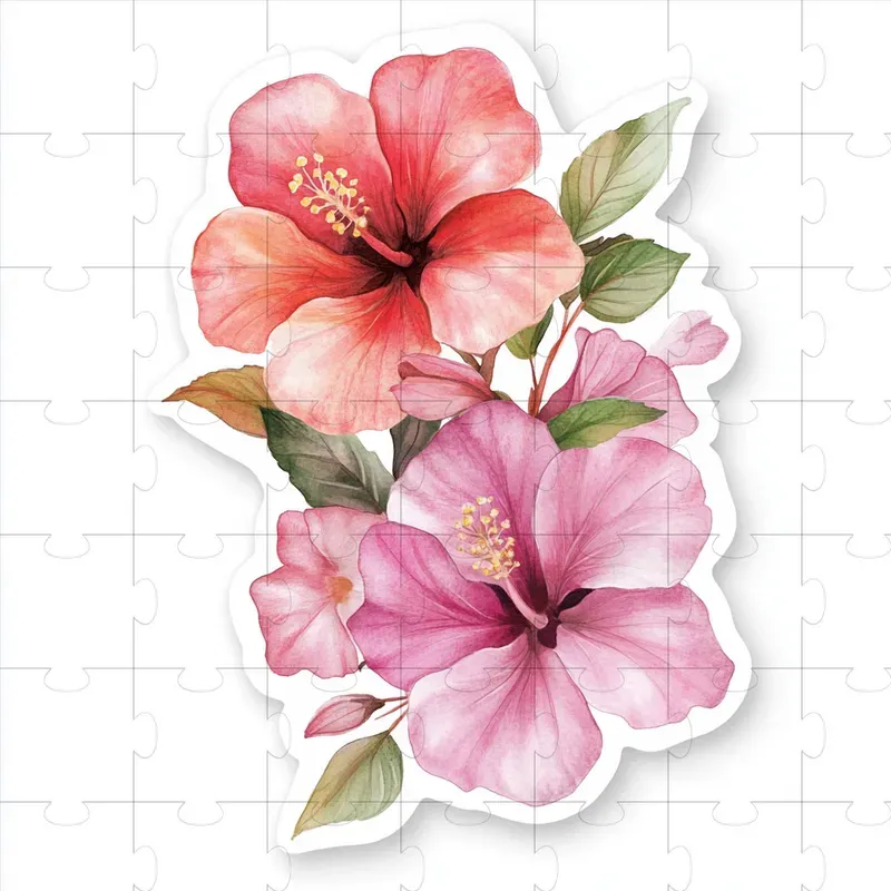 Delicate Cute Watercolor Flower Stickers