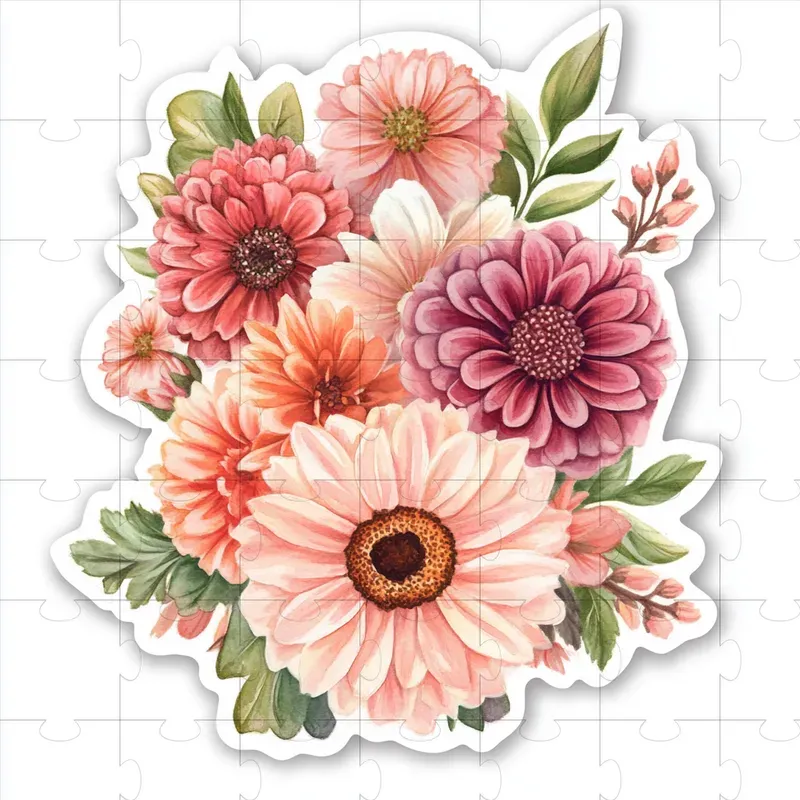 Delicate Cute Watercolor Flower Stickers