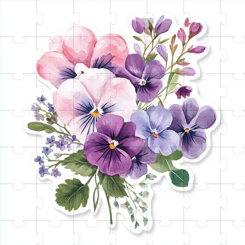 Delicate Cute Watercolor Flower Stickers