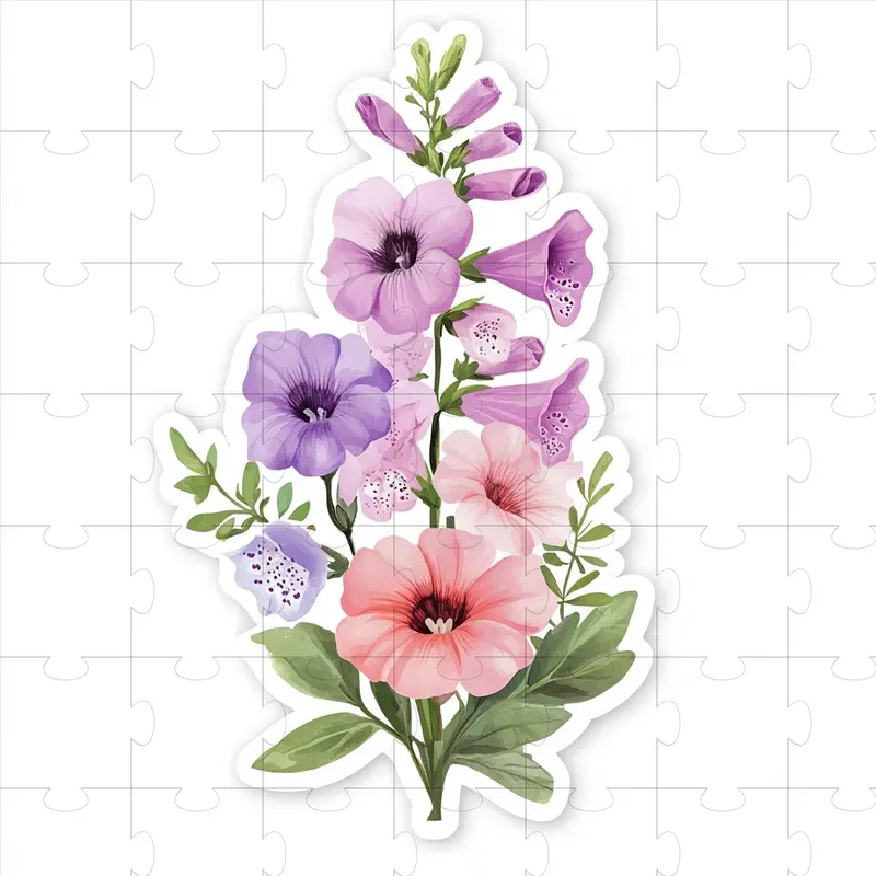 Delicate Cute Watercolor Flower Stickers