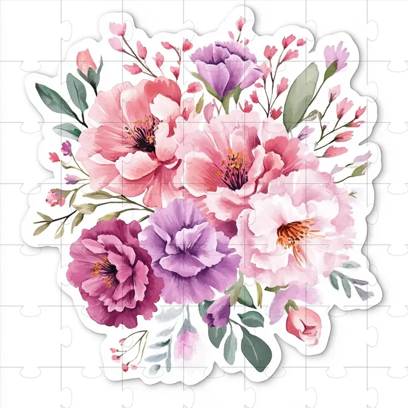 Delicate Cute Watercolor Flower Stickers