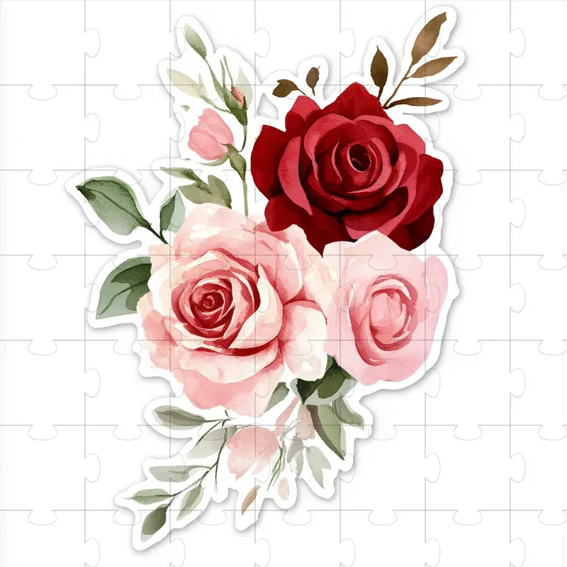 Delicate Cute Watercolor Flower Stickers