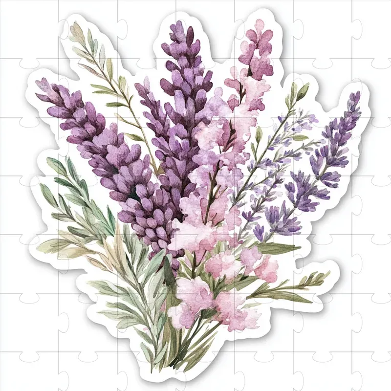 Delicate Cute Watercolor Flower Stickers