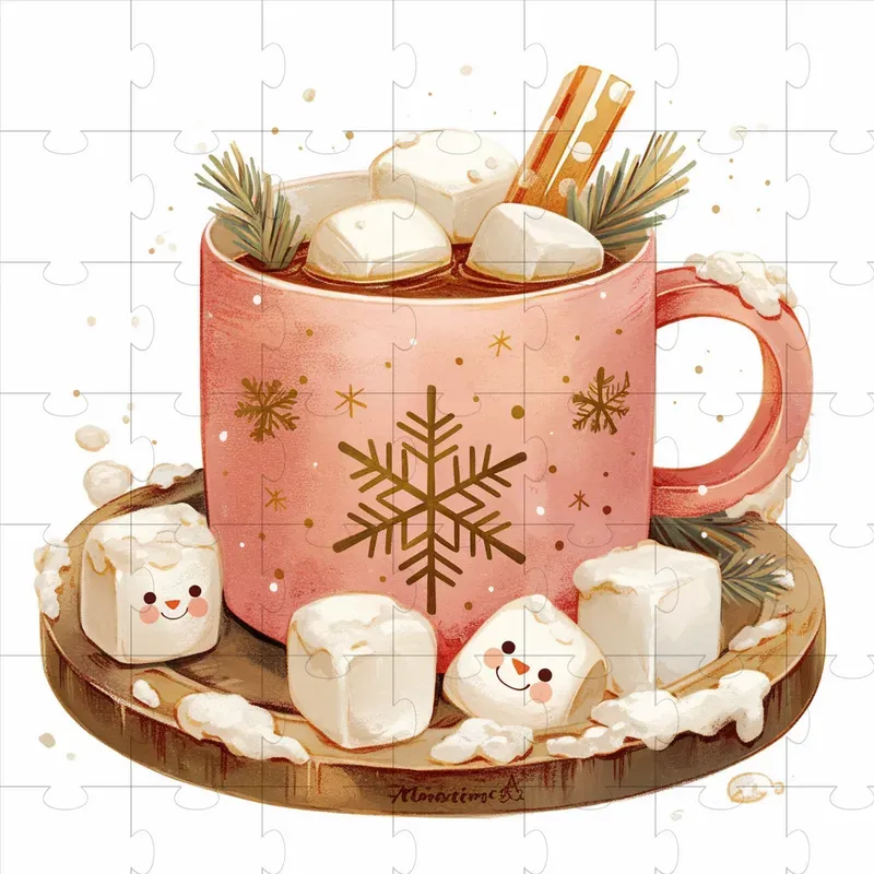 Minimal Kawaii Pink Christmas Clip Art