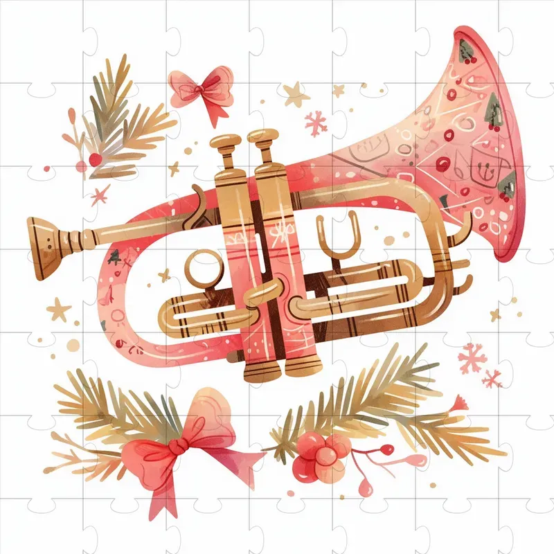 Minimal Kawaii Pink Christmas Clip Art