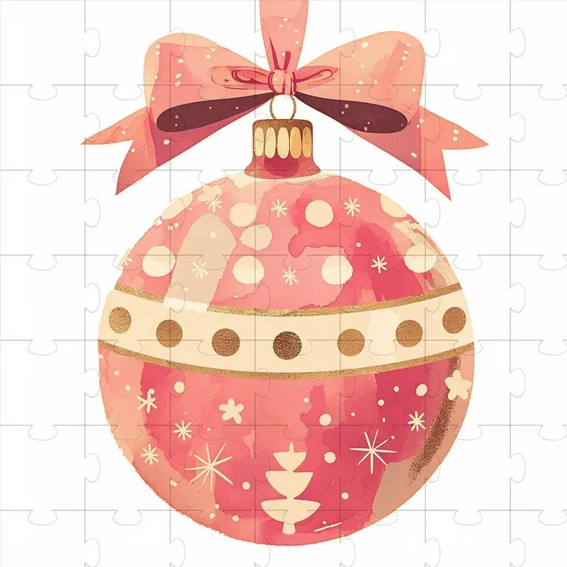 Minimal Kawaii Pink Christmas Clip Art