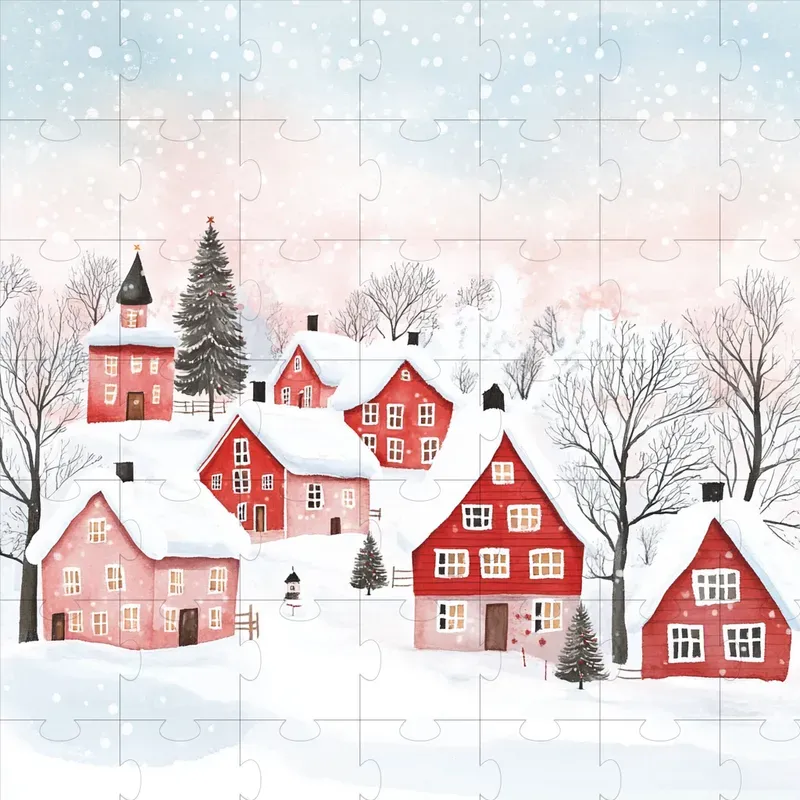 Norwegian Christmas Winter Illustrations