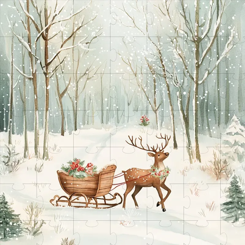 Norwegian Christmas Winter Illustrations