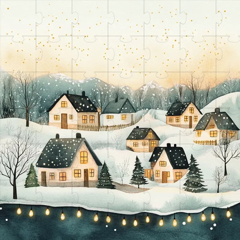 Norwegian Christmas Winter Illustrations