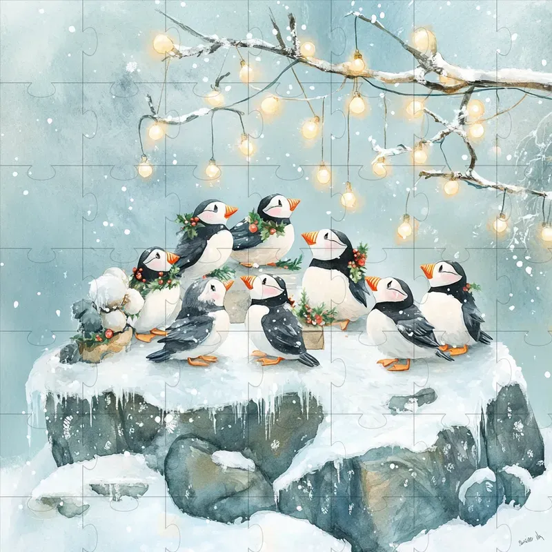 Norwegian Christmas Winter Illustrations