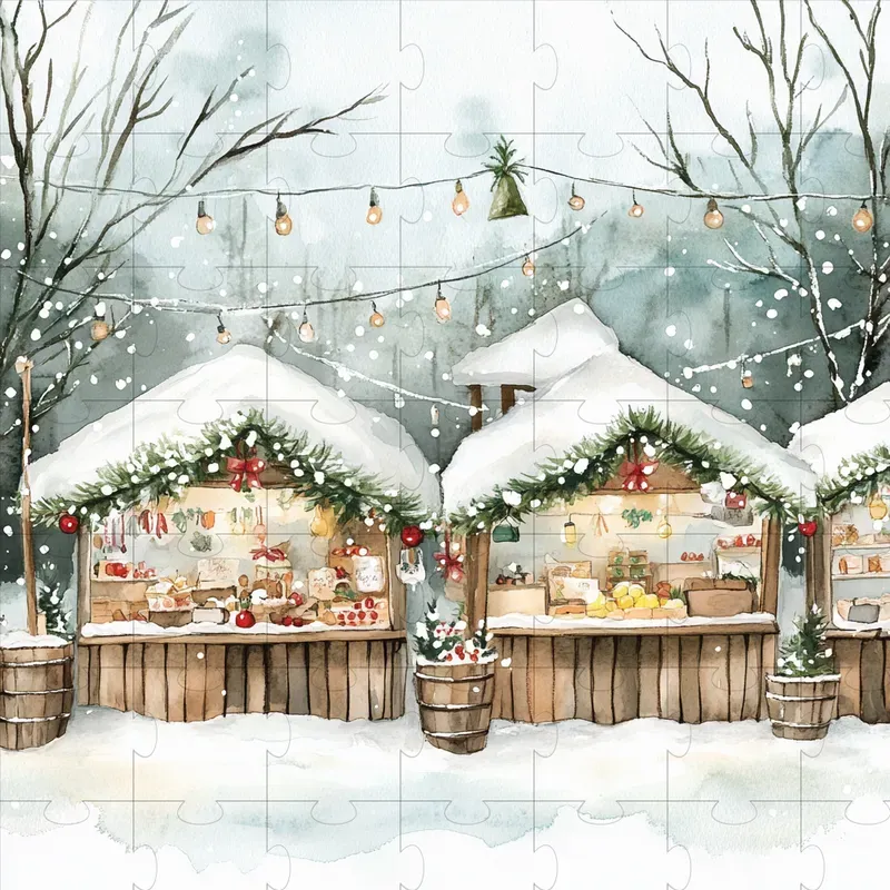 Norwegian Christmas Winter Illustrations