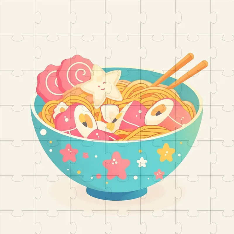 Kawaii Japanese Anime Food Illustrations