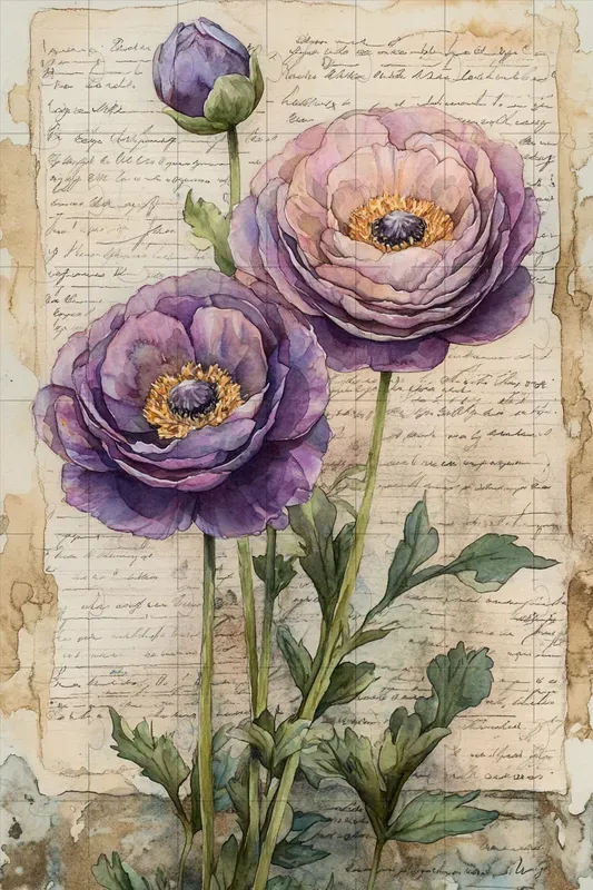 Pretty Floral Junk Journal Papers