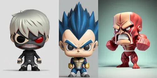 Anime Funko Pops generated by midjourney