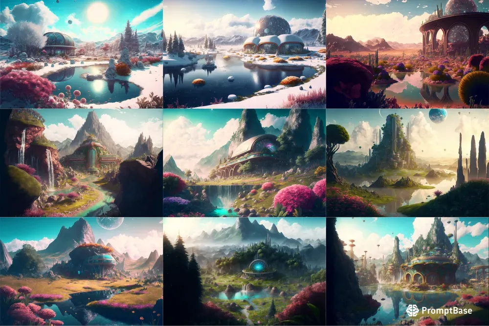 Futuristic Sci-fi Fantasy Landscapes