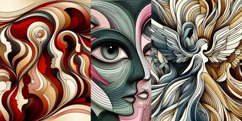 Collages Of Stylized Silhouettes generated by undefined