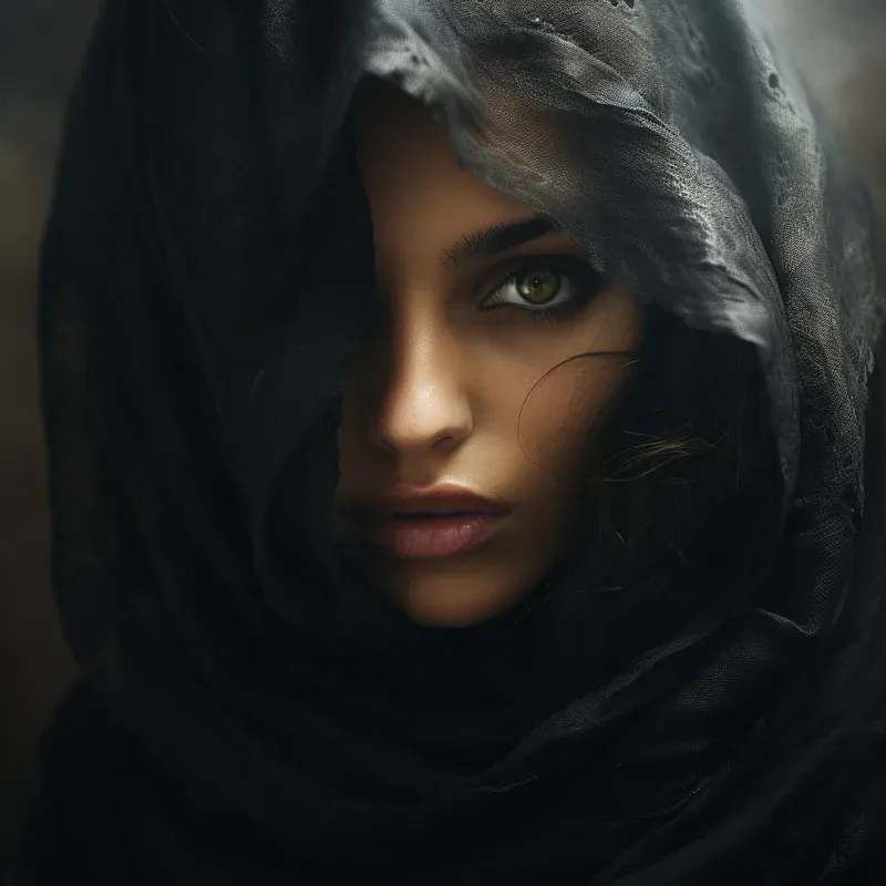 Mysterious Women In Scarves