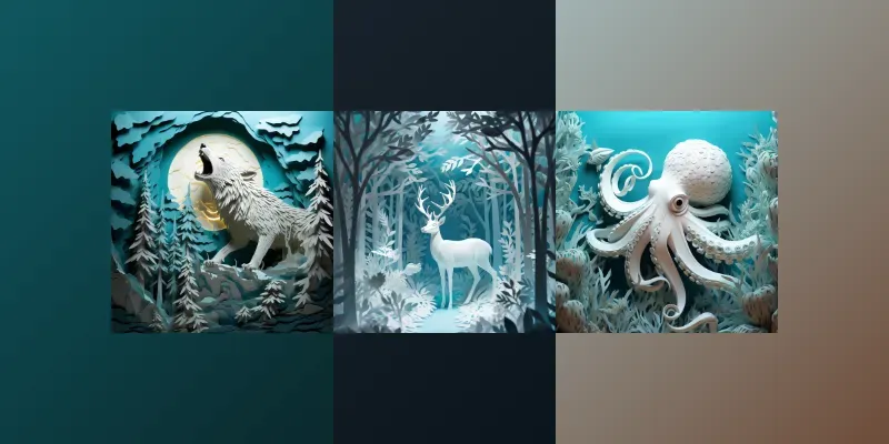 Paper Cut Animals generated by undefined