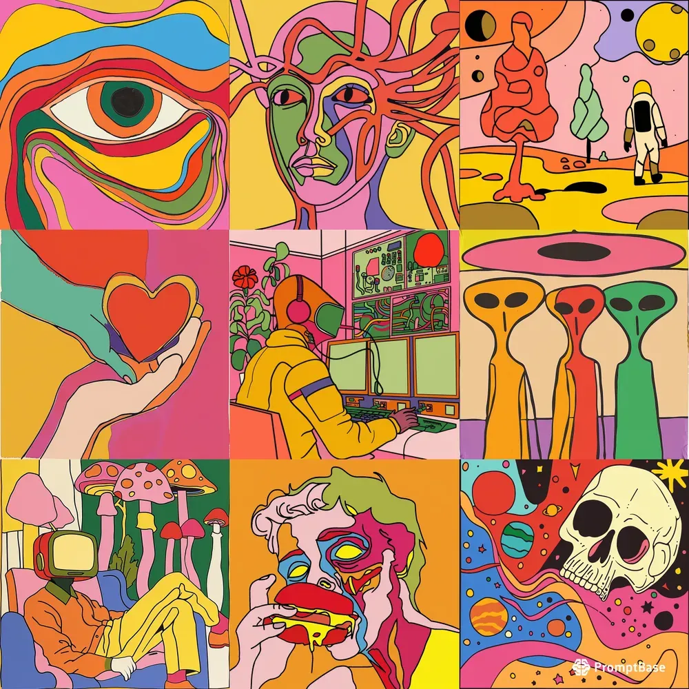 Weird Funky Psychedelic Artwork