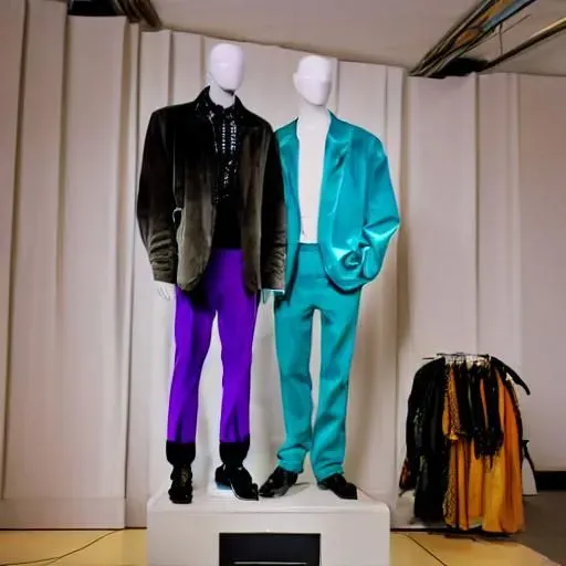 Vaporwave Mannequin Clothing Display