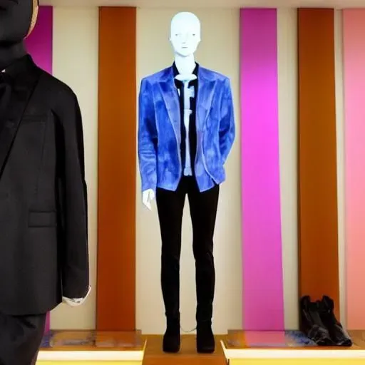 Vaporwave Mannequin Clothing Display