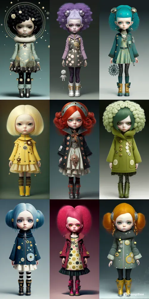 Full Body 3D Punk Realistic Doll Figures