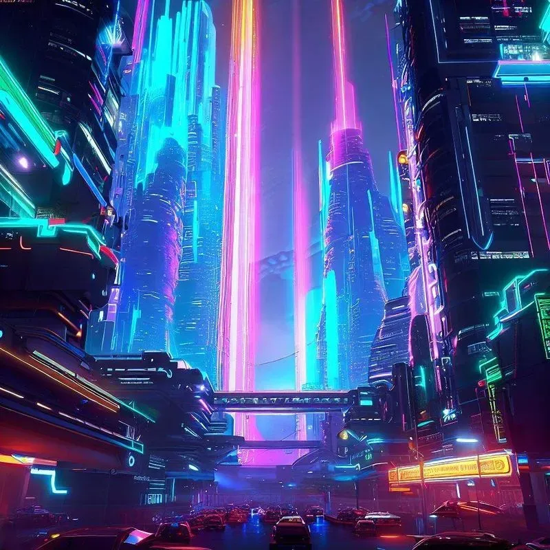 Neon Cyberpunk Cityscapes