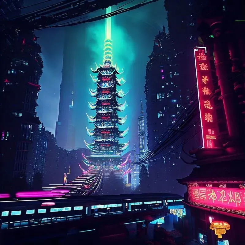 Neon Cyberpunk Cityscapes