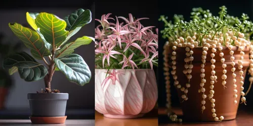 Little Plants And Flowers In Pots generated by midjourney