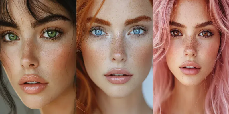 Girls Closeup Portraits generated by undefined