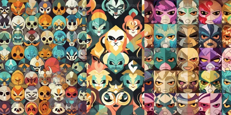 Cute Mini Masks Patterns generated by undefined