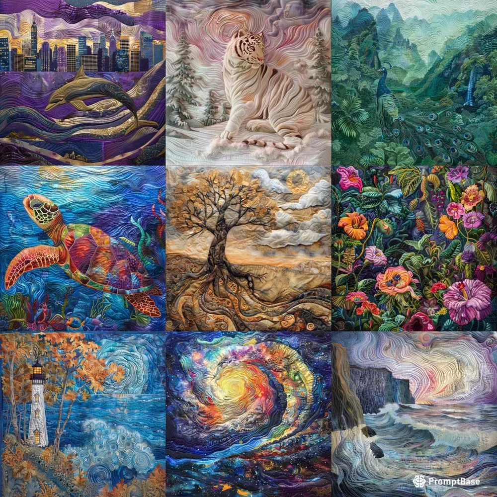 Exquisite Quilted Textile Art Designs