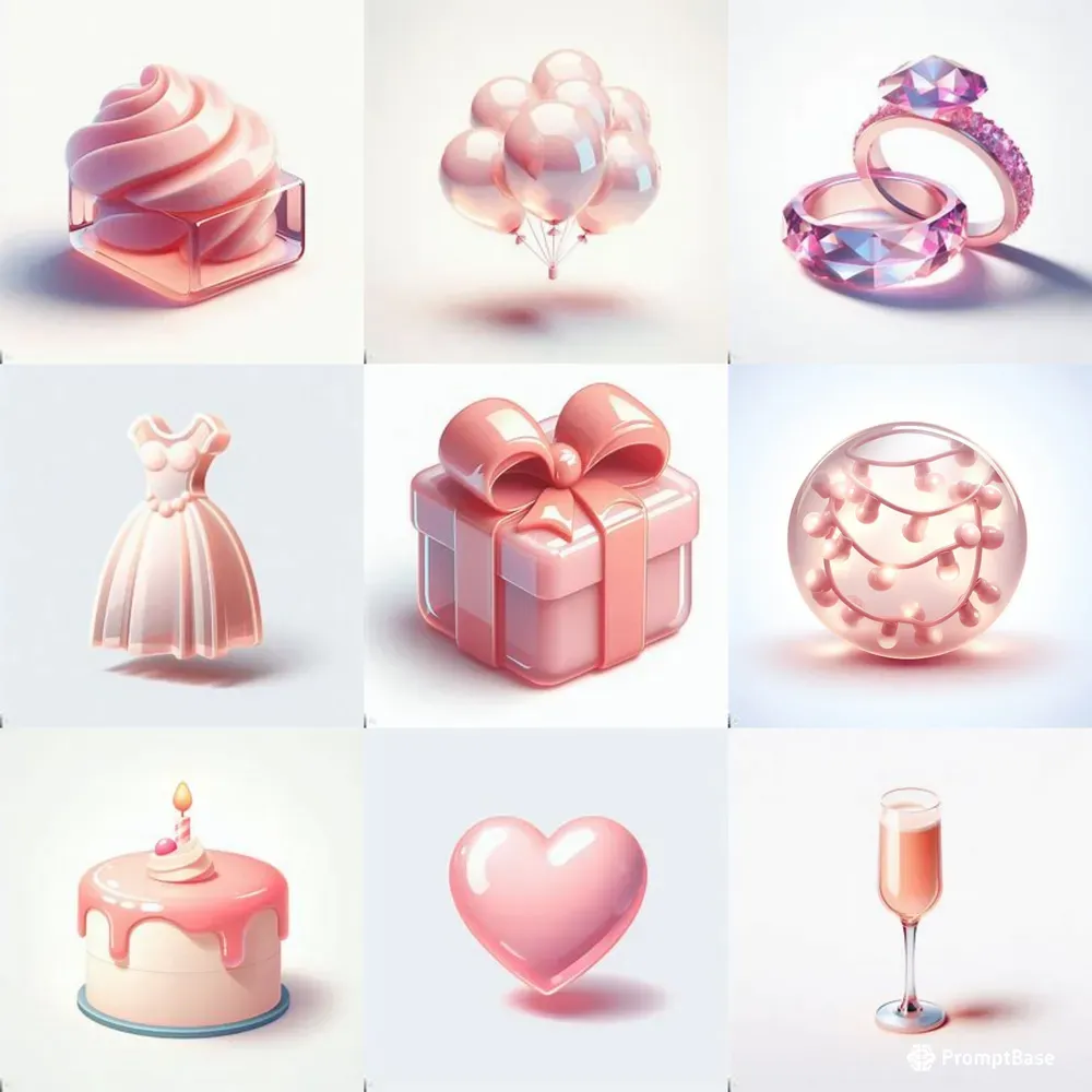 Cute Happy Birthday Commercial Icons