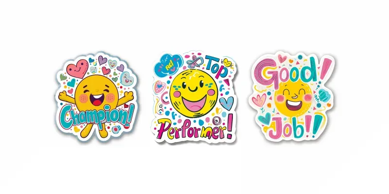 Personalized Smiley Face Reward Stickers generated by undefined