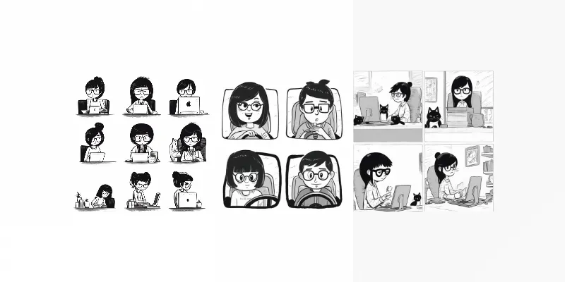 Minimalistic Activity Illustrations generated by undefined