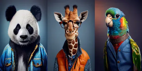 Fashion Portrait Animals generated by midjourney