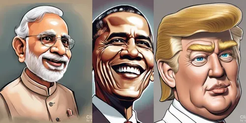 Popular Politician Cartoon Caricature generated by stable-diffusion