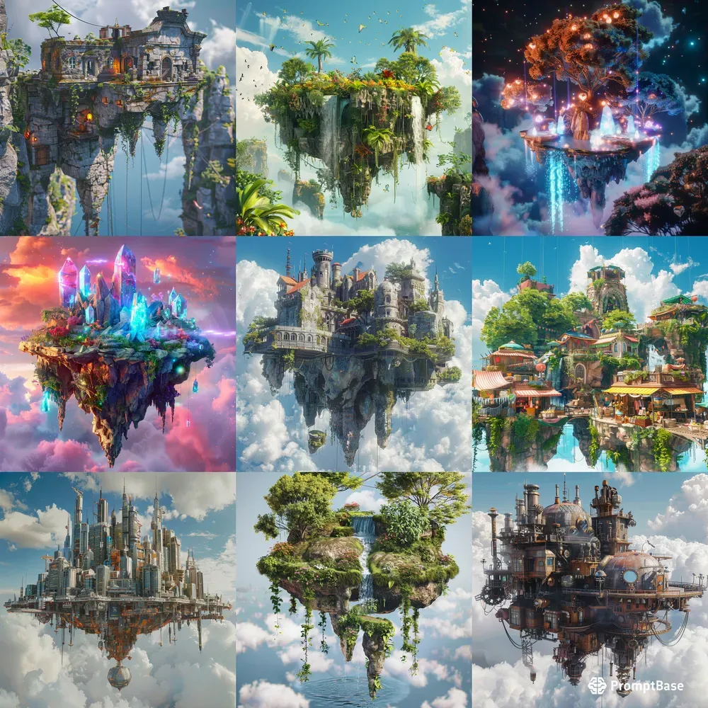 3D Floating Island Oases