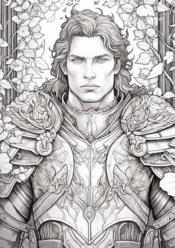 Adult Coloring Page Floral Portraits