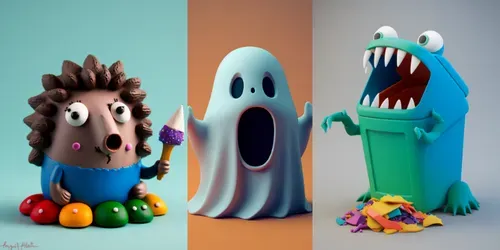 Claymation Figures generated by midjourney