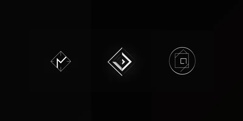 Black And White Minimalist Logos generated by undefined
