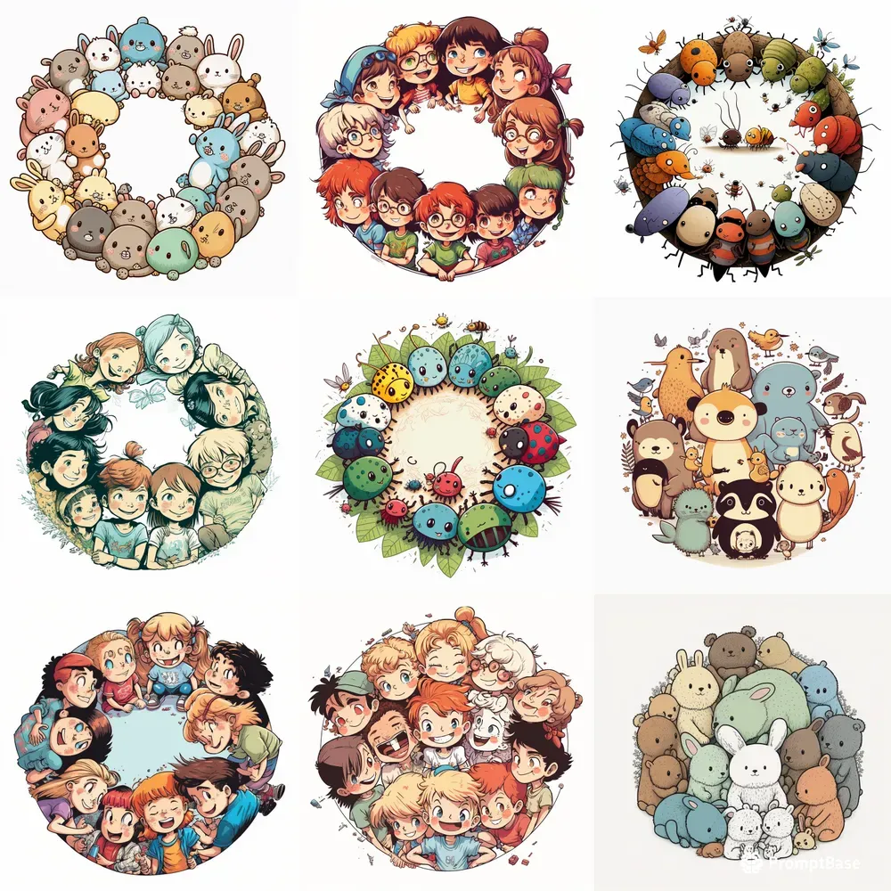 Cute Circle Time Illustrations